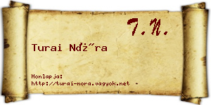 Turai Nóra névjegykártya