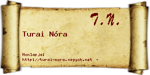 Turai Nóra névjegykártya