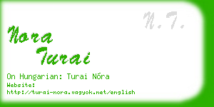 nora turai business card